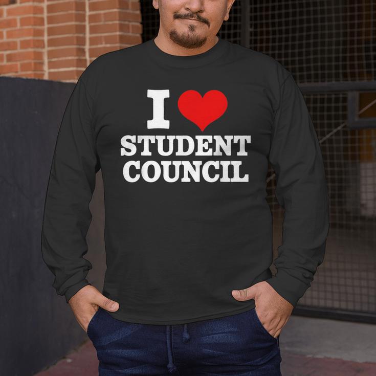 I Love Student Council Student Teacher Men's Long Sleeve T-Shirt, funny design I Love Student Council Student Teacher Men's Long Sleeve T-Shirt, funny design