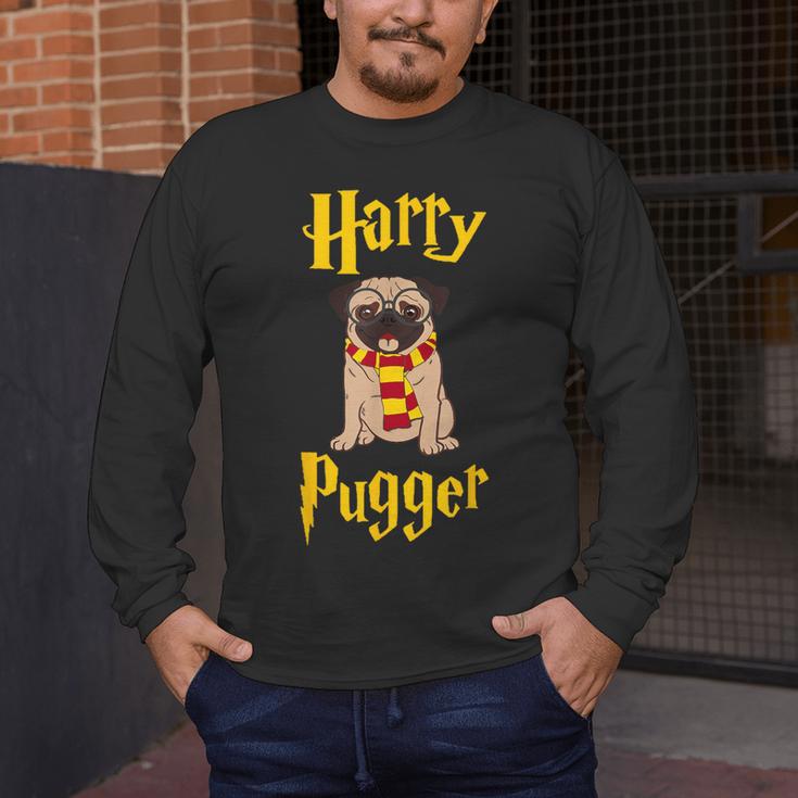Lovely Harry Pugger Pug Men's Long Sleeve T-Shirt, funny design