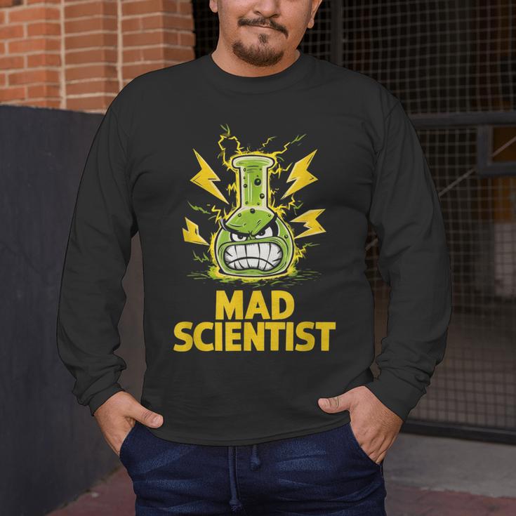 Mad Scientist Kids Youth Adult Science Teacher Chemistry Men's Long Sleeve T-Shirt, funny design