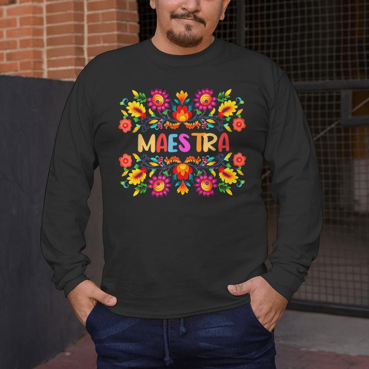 Maestra Cinco De Mayo Spanish Mexican Teacher Men's Long Sleeve T-Shirt, funny design Maestra Cinco De Mayo Spanish Mexican Teacher Men's Long Sleeve T-Shirt, funny design