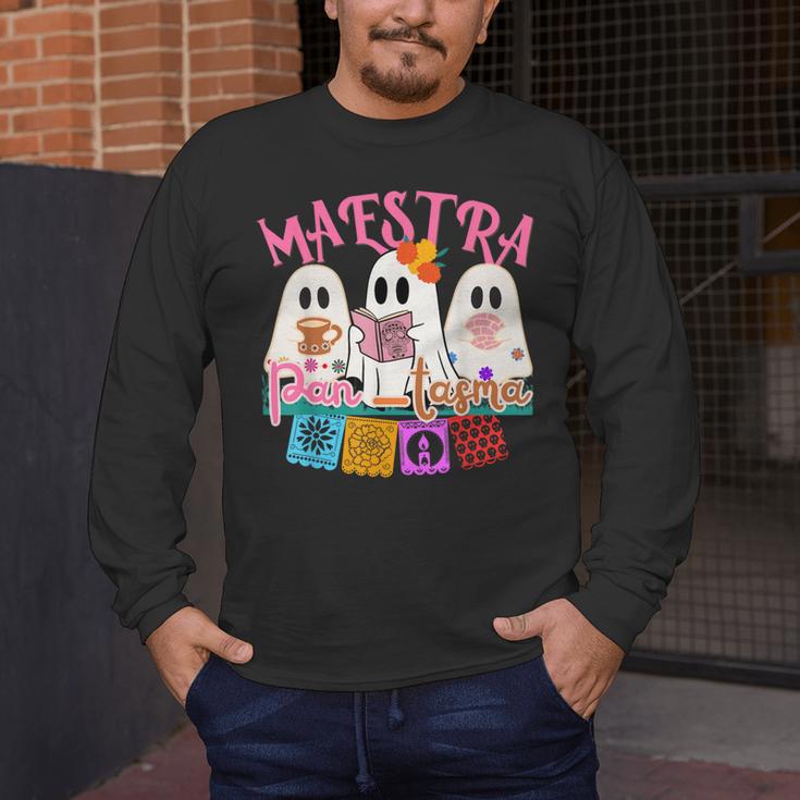 Maestra Pantasmas Conchas Teacher Mexican Halloween Men's Long Sleeve T-Shirt, funny design Maestra Pantasmas Conchas Teacher Mexican Halloween Men's Long Sleeve T-Shirt, funny design