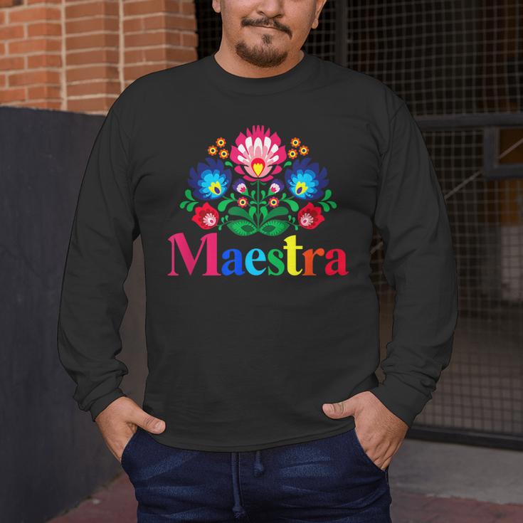 Maestra Proud Spanish Teacher Bilingual Teacher Latina Men's Long Sleeve T-Shirt, funny design Maestra Proud Spanish Teacher Bilingual Teacher Latina Men's Long Sleeve T-Shirt, funny design