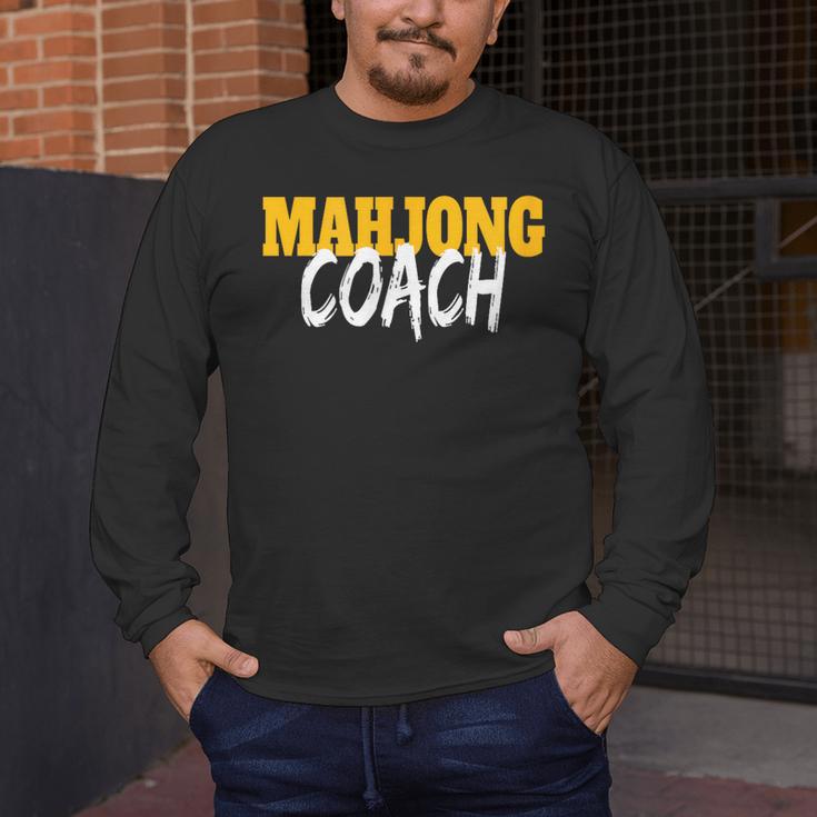 Mahjong Coach Coaching Trainer Teacher Men's Long Sleeve T-Shirt, funny design Mahjong Coach Coaching Trainer Teacher Men's Long Sleeve T-Shirt, funny design