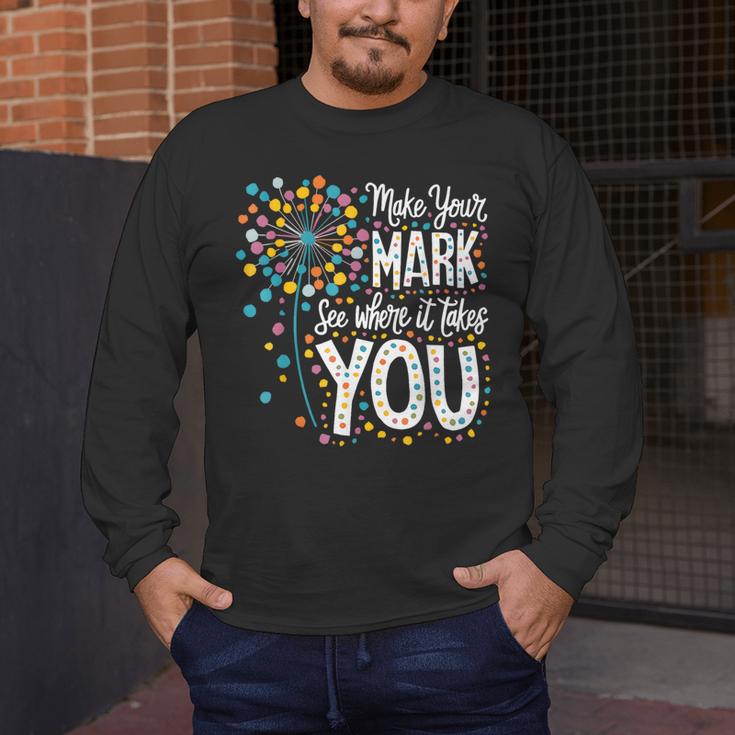 Make Your Mark Dandelion Happy Dot Day Shirts Teacher Kids Men's Long Sleeve T-Shirt, funny design Make Your Mark Dandelion Happy Dot Day Shirts Teacher Kids Men's Long Sleeve T-Shirt, funny design