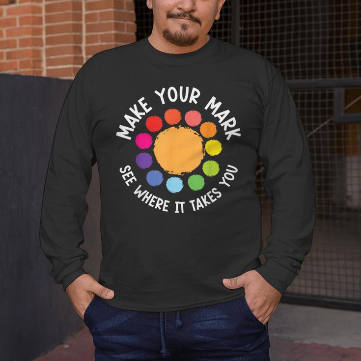 Make Your Mark For a International Dot Day Teacher Dot Lover Men's Long Sleeve T-Shirt, funny design