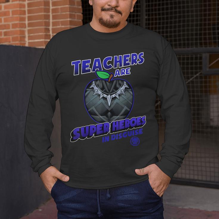 Marvel Teachers Are Super Heroes In Disguise Panther Men's Long Sleeve T-Shirt, funny design Marvel Teachers Are Super Heroes In Disguise Panther Men's Long Sleeve T-Shirt, funny design