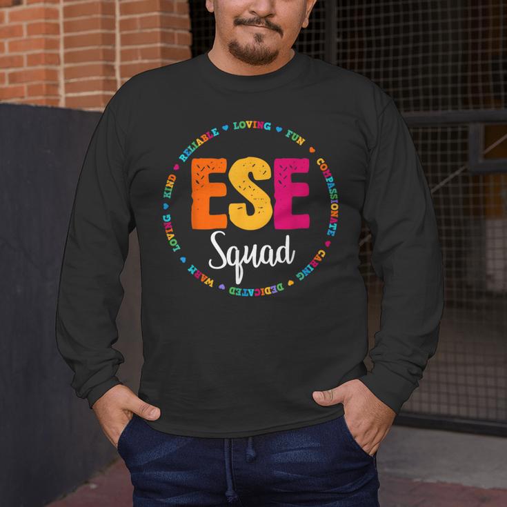 Matching ESE Squad First Last Day Team Teacher Student Tribe Men's Long Sleeve T-Shirt, funny design