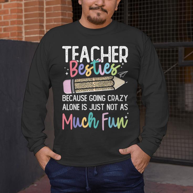 Matching Teachers Last Day Of School Teacher Besties Men's Long Sleeve T-Shirt, funny design
