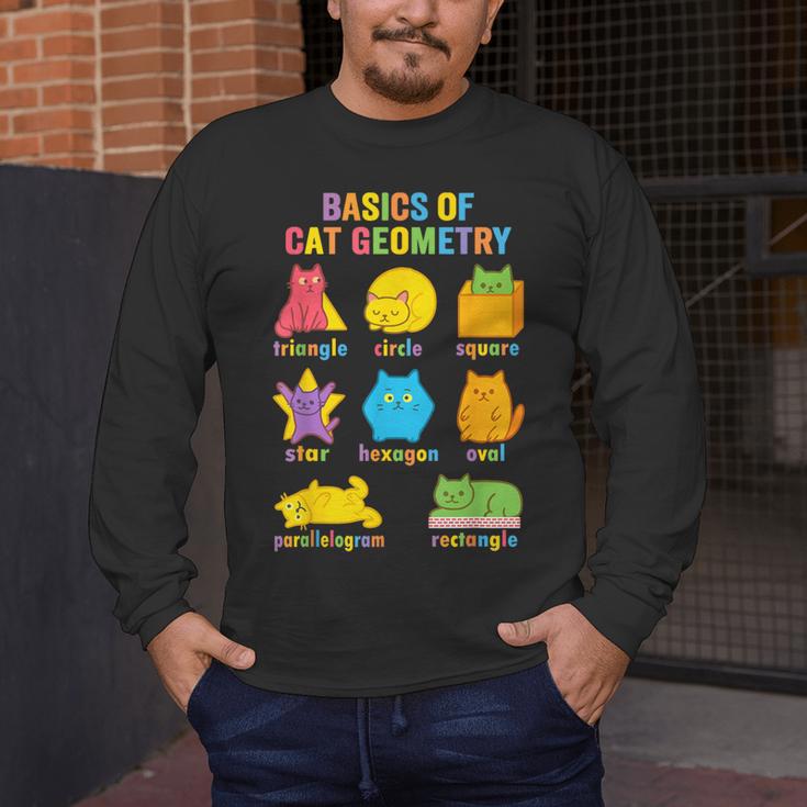Math Cat Geometry Back To School Mathematics Teacher Men's Long Sleeve T-Shirt, funny design Math Cat Geometry Back To School Mathematics Teacher Men's Long Sleeve T-Shirt, funny design