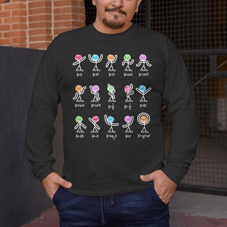 Math Equation Figures Algebra Dance Nerdy Teacher Joke For Men Women Girls Kids Men's Long Sleeve T-Shirt, funny design