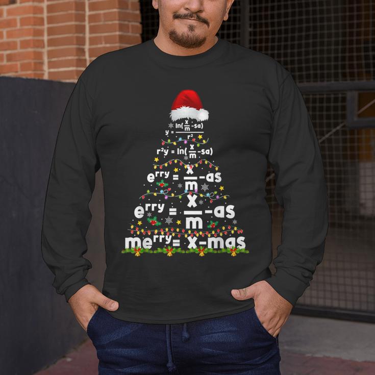 Math Equation Merry Xmas Season Teacher Christmas Tree Men's Long Sleeve T-Shirt, funny design Math Equation Merry Xmas Season Teacher Christmas Tree Men's Long Sleeve T-Shirt, funny design