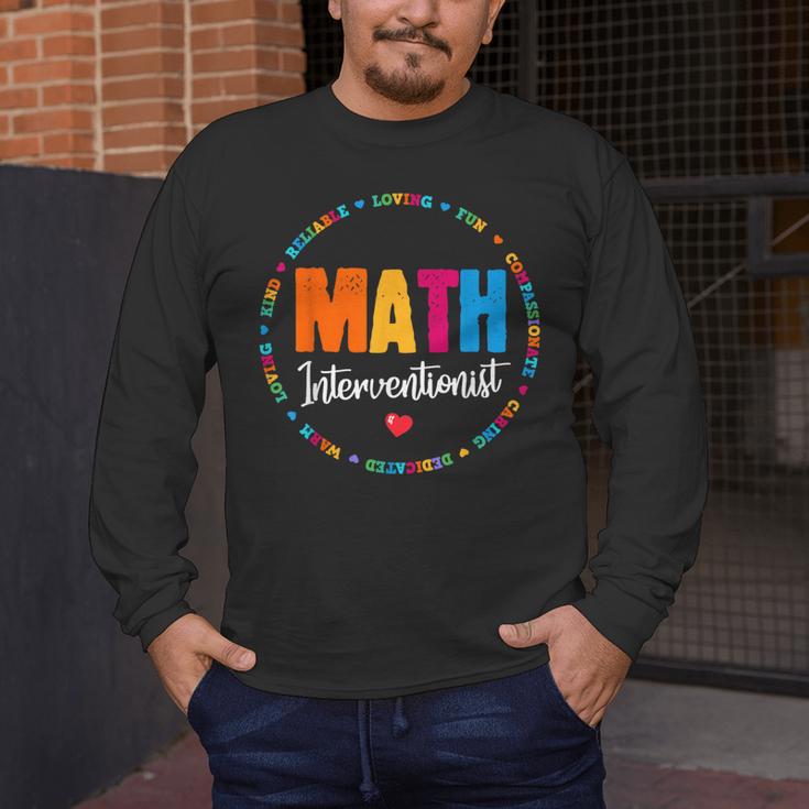 Math Interventionist Teacher Coach Squad Mathematics STEM Men's Long Sleeve T-Shirt, funny design Math Interventionist Teacher Coach Squad Mathematics STEM Men's Long Sleeve T-Shirt, funny design