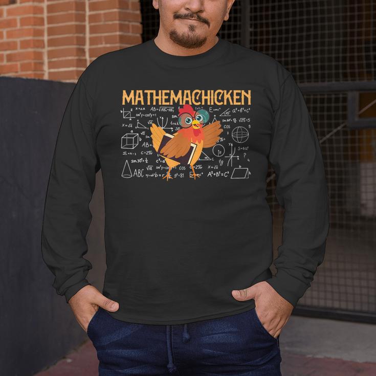 Math Nerd The Mathemachicken a Math Teacher Men's Long Sleeve T-Shirt, funny design Math Nerd The Mathemachicken a Math Teacher Men's Long Sleeve T-Shirt, funny design