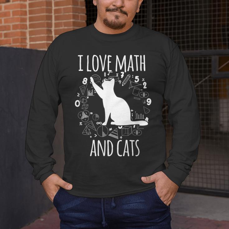 Math Nerd Math Teacher Cat Lover I Love Math And Cats Men's Long Sleeve T-Shirt, funny design Math Nerd Math Teacher Cat Lover I Love Math And Cats Men's Long Sleeve T-Shirt, funny design