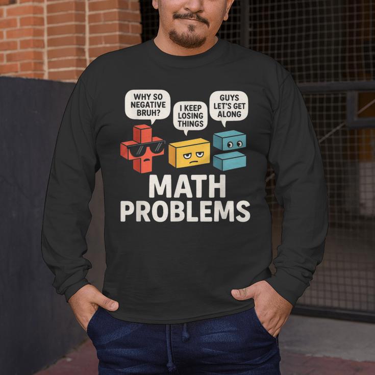 Math Problems Symbols Teacher Back To School Girl Boy Men's Long Sleeve T-Shirt, funny design
