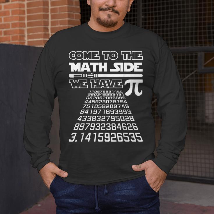 Come To The Math Side We Have Pie Shirt Pi Day Teacher Men's Long Sleeve T-Shirt, funny design Come To The Math Side We Have Pie Shirt Pi Day Teacher Men's Long Sleeve T-Shirt, funny design