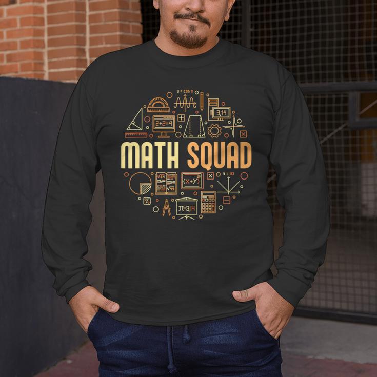 Math Squad For Teacher Or Student Mathematics Men Women Kids Men's Long Sleeve T-Shirt, funny design Math Squad For Teacher Or Student Mathematics Men Women Kids Men's Long Sleeve T-Shirt, funny design