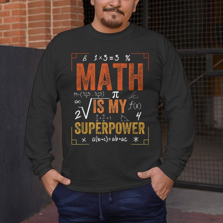 Math Is My Superpower Funny Teacher Men's Long Sleeve T-Shirt, funny design Math Is My Superpower Funny Teacher Men's Long Sleeve T-Shirt, funny design