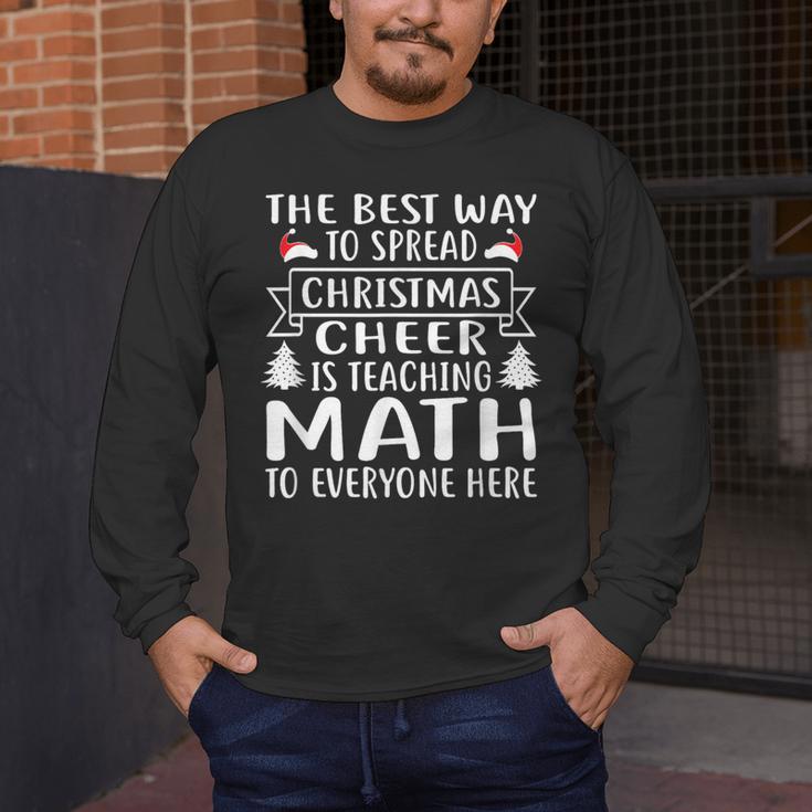 Math Teacher Christmas Mathematics Teacher Men's Long Sleeve T-Shirt, funny design