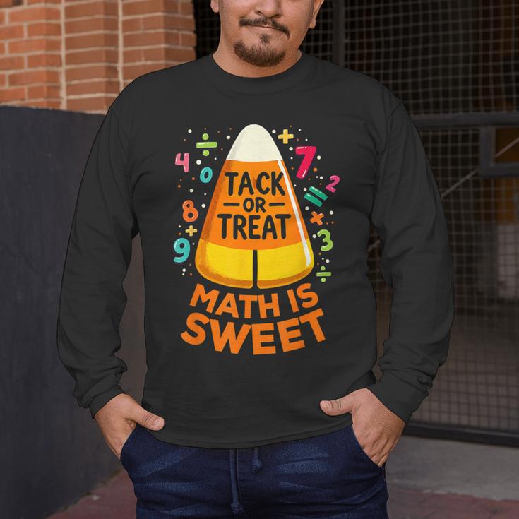 Math Teacher Halloween Costume Trick Or Treat Math Sweet Men's Long Sleeve T-Shirt, funny design Math Teacher Halloween Costume Trick Or Treat Math Sweet Men's Long Sleeve T-Shirt, funny design