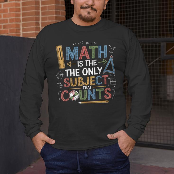 Math Teacher Mathematician Subject Mathematics Joke Men's Long Sleeve T-Shirt, funny design Math Teacher Mathematician Subject Mathematics Joke Men's Long Sleeve T-Shirt, funny design