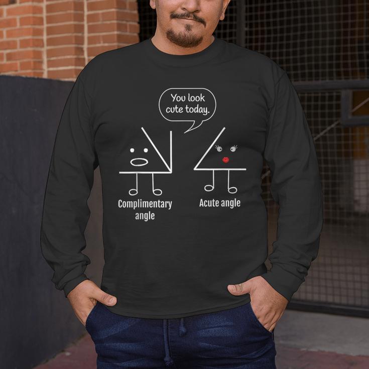 Math Teacher Tee Complimentary Acute Angle T-Shirt Men's Long Sleeve T-Shirt, funny design Math Teacher Tee Complimentary Acute Angle T-Shirt Men's Long Sleeve T-Shirt, funny design