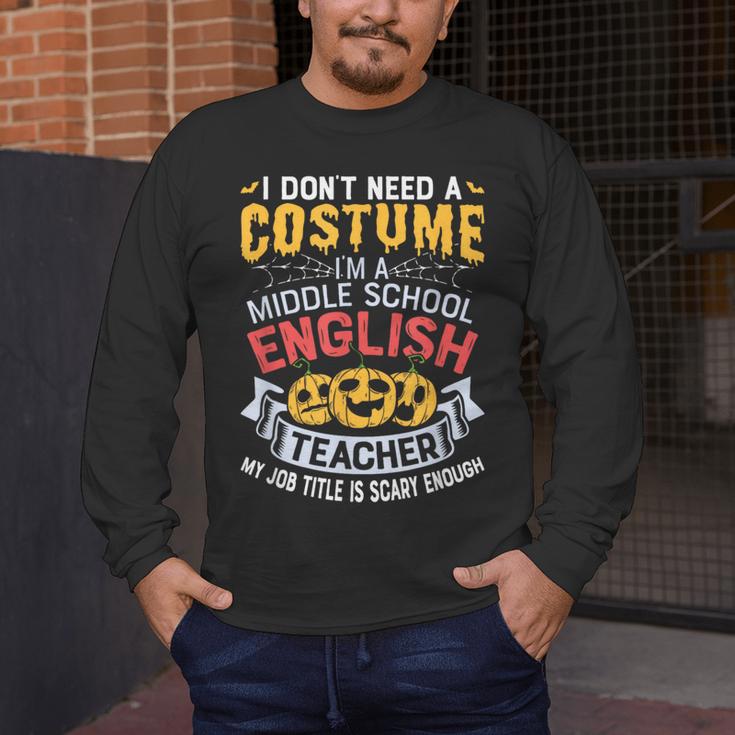 Middle School English Teacher Halloween Costume For Men Women Men's Long Sleeve T-Shirt, funny design Middle School English Teacher Halloween Costume For Men Women Men's Long Sleeve T-Shirt, funny design