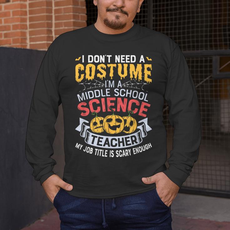 Middle School Science Teacher Halloween Costume For Men Women Men's Long Sleeve T-Shirt, funny design Middle School Science Teacher Halloween Costume For Men Women Men's Long Sleeve T-Shirt, funny design