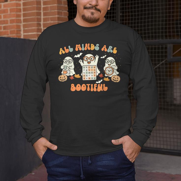 All Minds Are Bootiful Special Education Teacher Halloween Men's Long Sleeve T-Shirt, funny design All Minds Are Bootiful Special Education Teacher Halloween Men's Long Sleeve T-Shirt, funny design