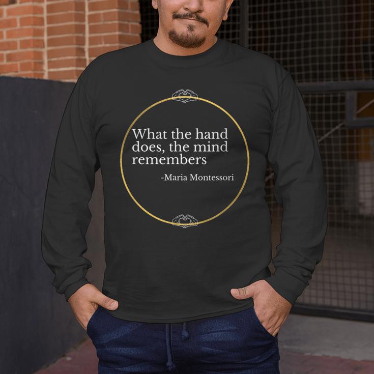 Montessori Children Grow In The Hands Of Teachers Men's Long Sleeve T-Shirt, funny design