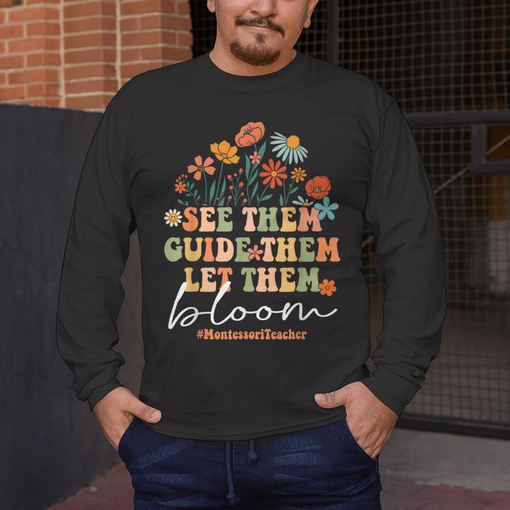Montessori Teacher Men's Long Sleeve T-Shirt, funny design