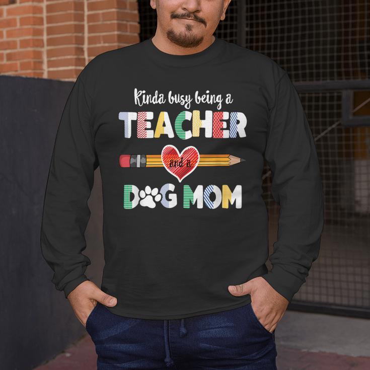 Mothers Day For Teacher Dog Lover Dog Mom Teacher Men's Long Sleeve T-Shirt, funny design Mothers Day For Teacher Dog Lover Dog Mom Teacher Men's Long Sleeve T-Shirt, funny design