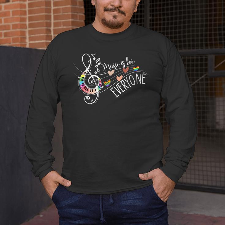 Music Is For Everyone Music Teacher Men's Long Sleeve T-Shirt, funny design Music Is For Everyone Music Teacher Men's Long Sleeve T-Shirt, funny design