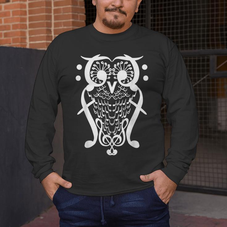 Music Note Owl Shirt Musicians Teacher Birthday Bird Men's Long Sleeve T-Shirt, funny design Music Note Owl Shirt Musicians Teacher Birthday Bird Men's Long Sleeve T-Shirt, funny design