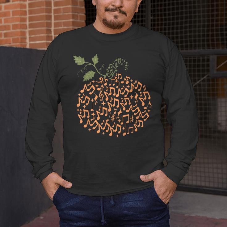 Music Notes Pumpkin Fall Music Teacher Autumn Halloween Men's Long Sleeve T-Shirt, funny design Music Notes Pumpkin Fall Music Teacher Autumn Halloween Men's Long Sleeve T-Shirt, funny design