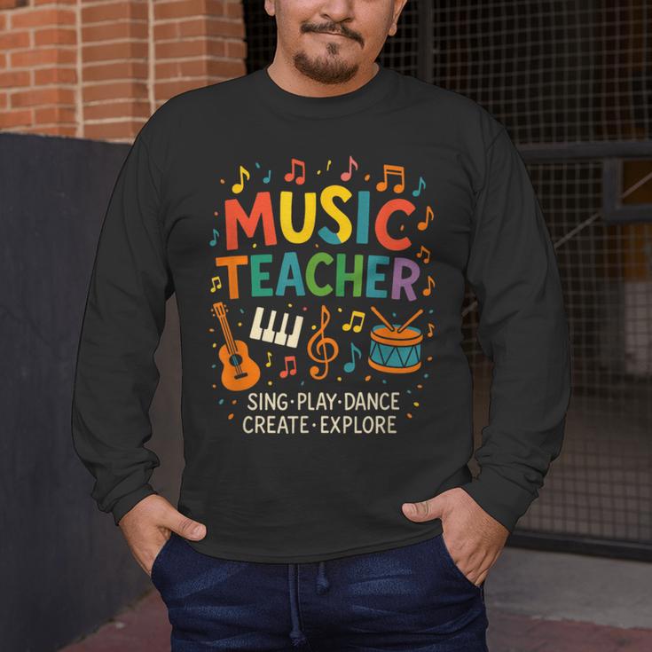 Music Teacher Music Sing Play Dance Choir Piano Men's Long Sleeve T-Shirt, funny design Music Teacher Music Sing Play Dance Choir Piano Men's Long Sleeve T-Shirt, funny design