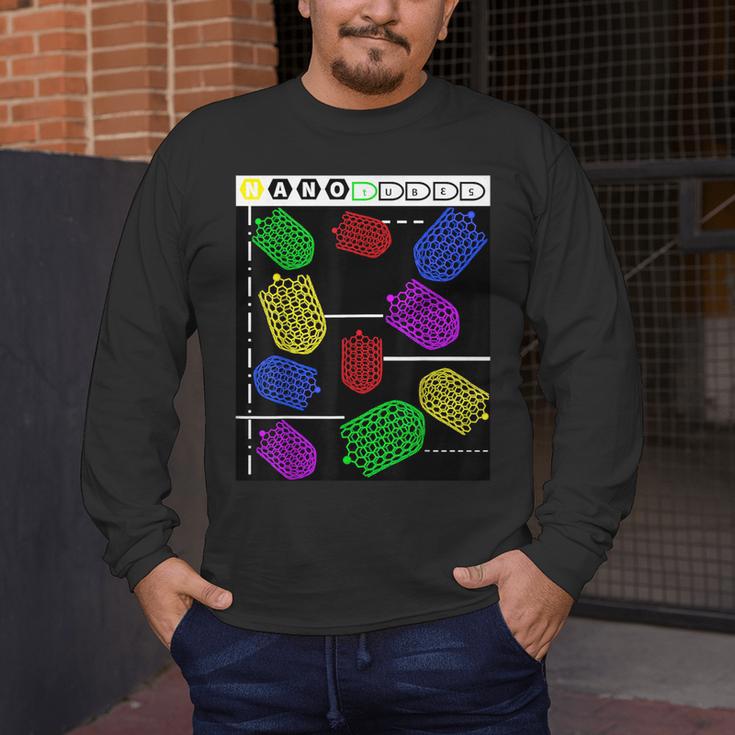 Nerdy Forms Nanotubes Chemistry Teacher Geek Men's Long Sleeve T-Shirt, funny design