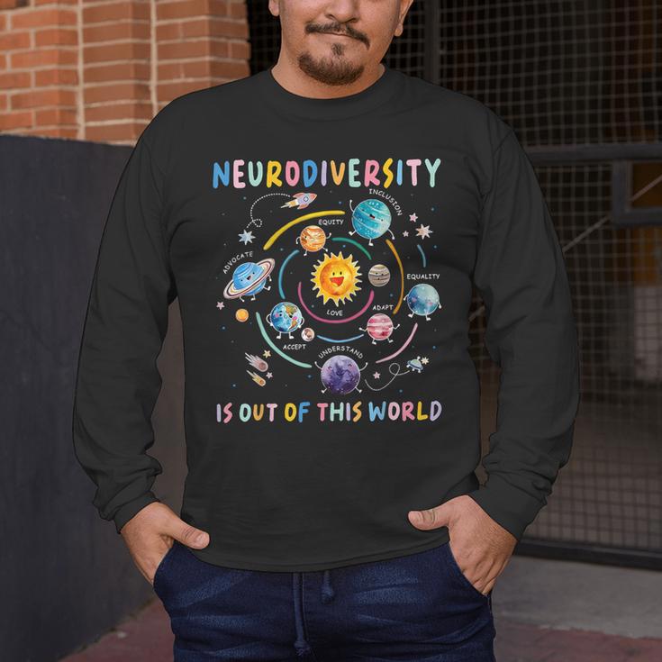 Neurodiversity Is Out Of This World Space Autism Teacher Men's Long Sleeve T-Shirt, funny design Neurodiversity Is Out Of This World Space Autism Teacher Men's Long Sleeve T-Shirt, funny design