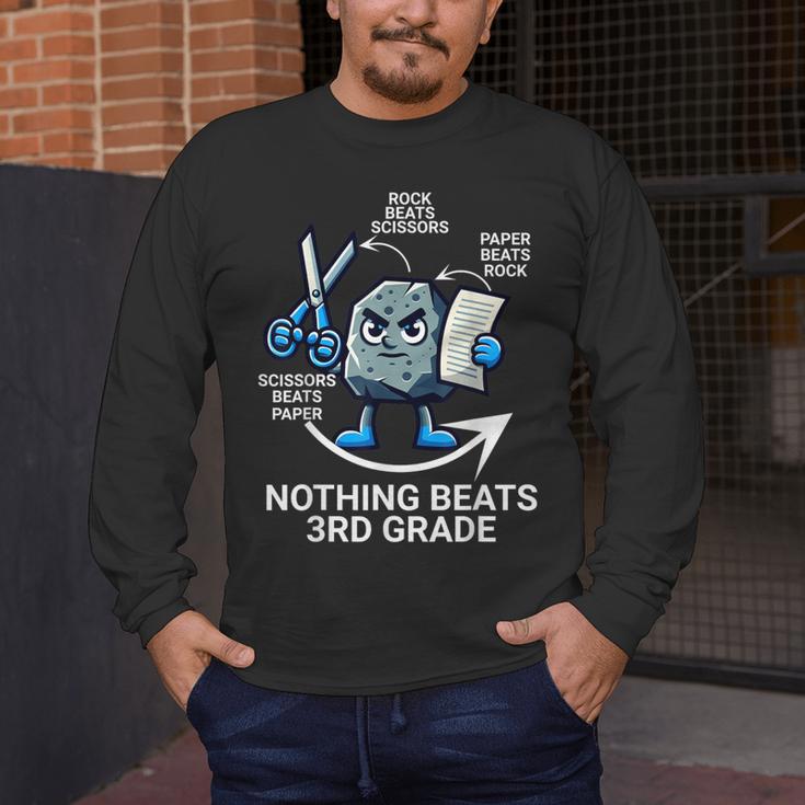 Nothing Beats 3rd Grade Back To School Kids Teachers Men's Long Sleeve T-Shirt, funny design