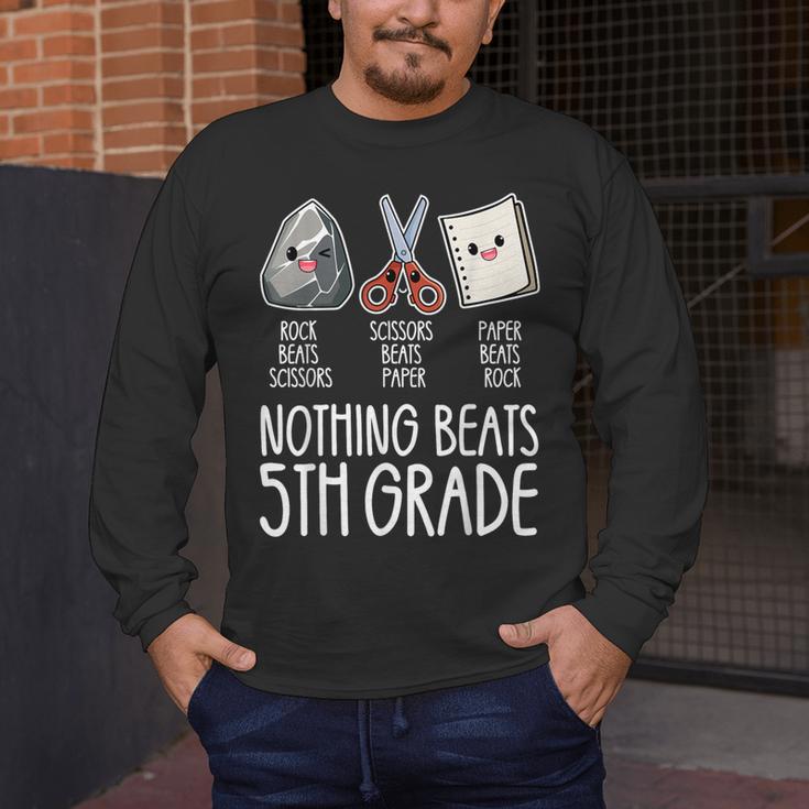 Nothing Beats 5th Grade Back To School Kids Teachers Men's Long Sleeve T-Shirt, funny design Nothing Beats 5th Grade Back To School Kids Teachers Men's Long Sleeve T-Shirt, funny design