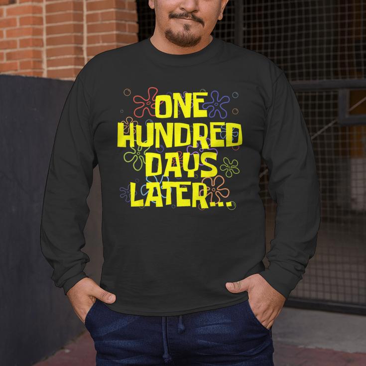 One Hundred Days Later 100th Day Of School Teacher Student Men's Long Sleeve T-Shirt, funny design One Hundred Days Later 100th Day Of School Teacher Student Men's Long Sleeve T-Shirt, funny design