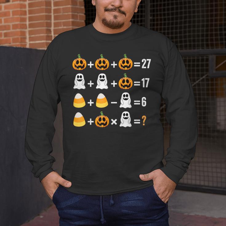 Order Of Operations Quiz Pumpkin Halloween Math Teacher Men's Long Sleeve T-Shirt, funny design Order Of Operations Quiz Pumpkin Halloween Math Teacher Men's Long Sleeve T-Shirt, funny design
