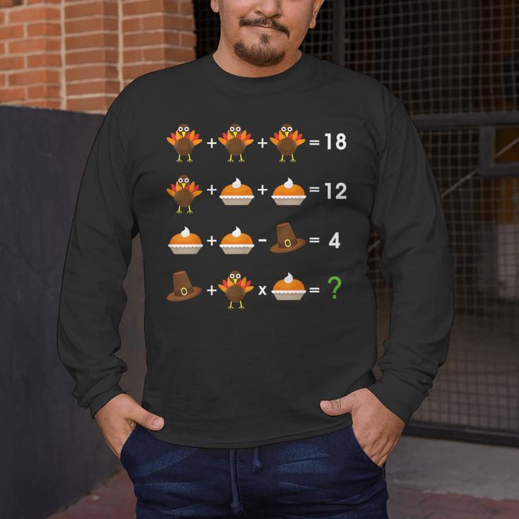 Order Of Operations Thanksgiving Quiz Math Teacher Men's Long Sleeve T-Shirt, funny design Order Of Operations Thanksgiving Quiz Math Teacher Men's Long Sleeve T-Shirt, funny design