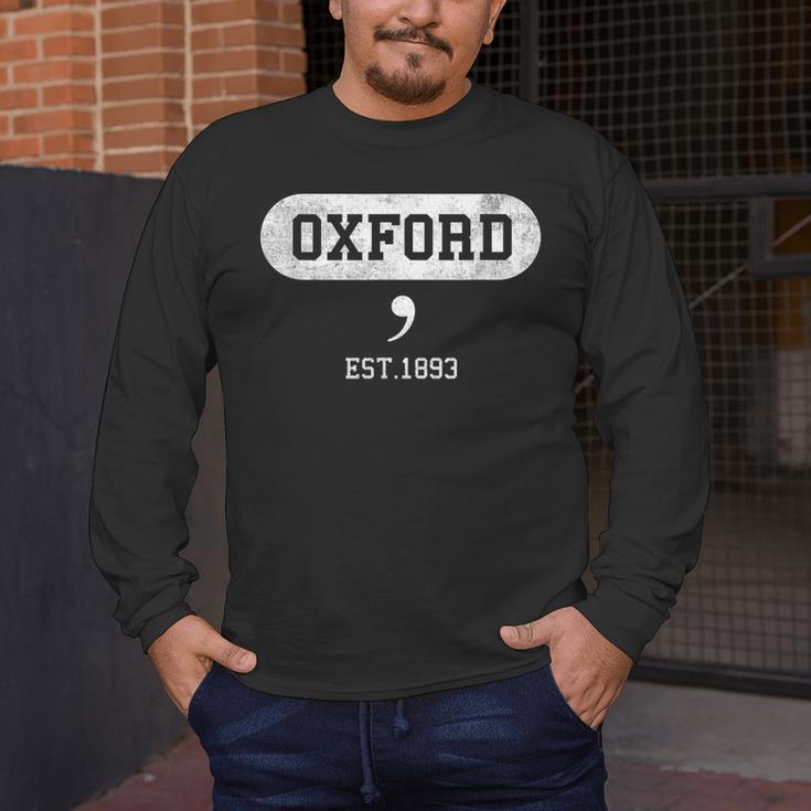 Oxford Comma English Teacher Shirt T-Shirt Men's Long Sleeve T-Shirt, funny design