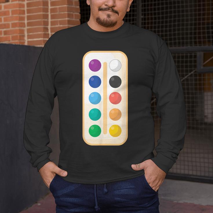 Paint Palette ArtSet Halloween Costume For Teachers Students For Men Women Kids Men's Long Sleeve T-Shirt, funny design