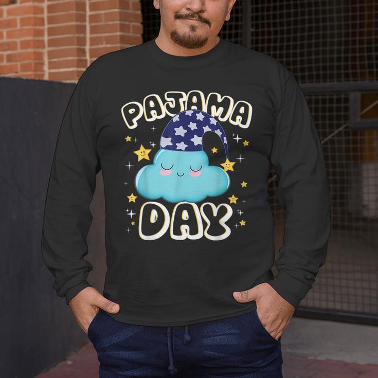 Pajama Day School Spirit Week Fun Cloud Teacher Student Men's Long Sleeve T-Shirt, funny design