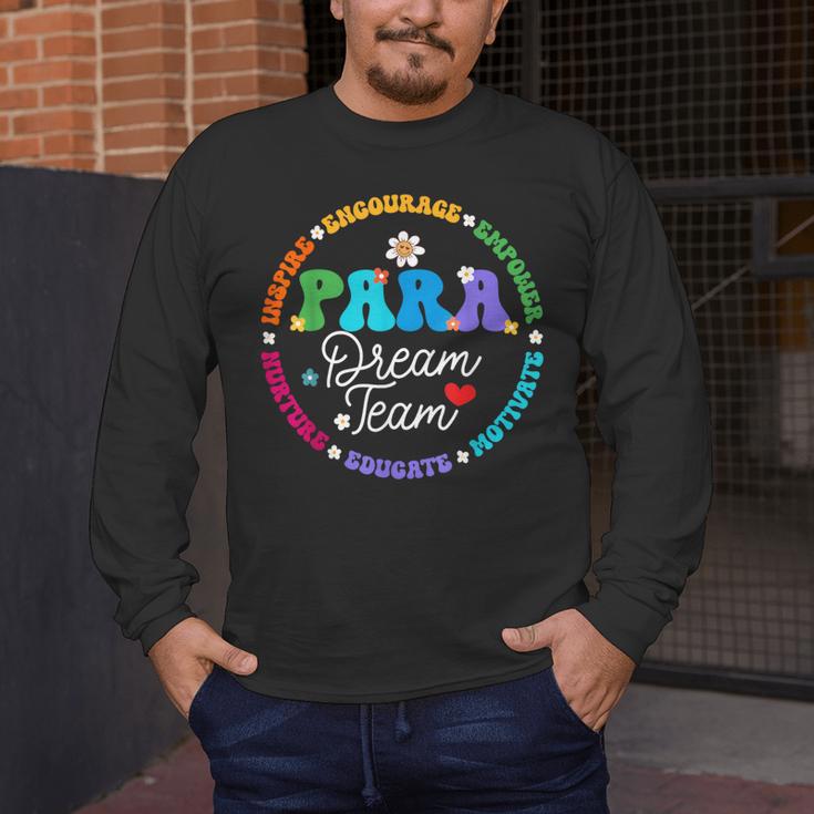PARA Dream Team Teacher Paraprofessional Paraeducator Men's Long Sleeve T-Shirt, funny design PARA Dream Team Teacher Paraprofessional Paraeducator Men's Long Sleeve T-Shirt, funny design