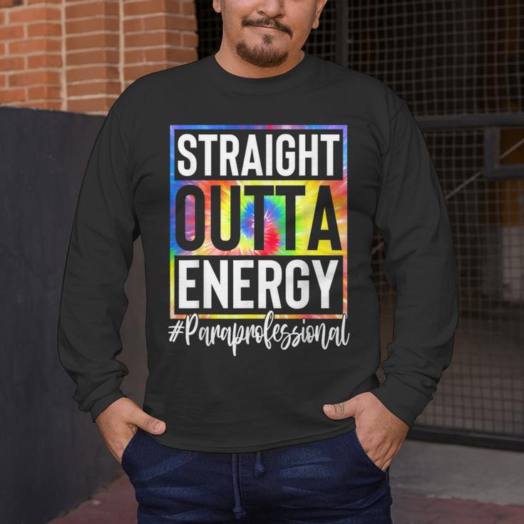 Paraprofessional Straight Outta Energy Teacher Life For Men Women Men's Long Sleeve T-Shirt, funny design