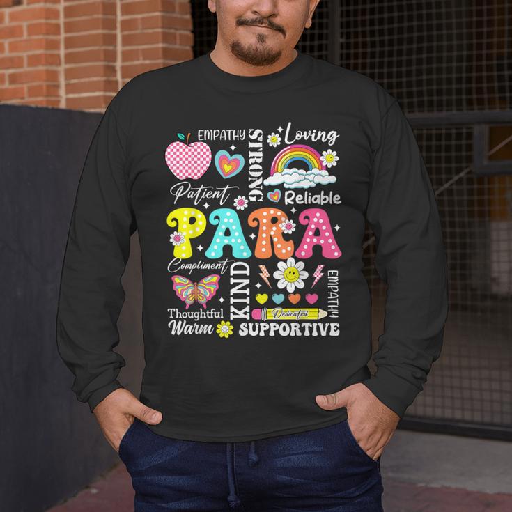Paras Make It Possible Paraprofessional Paraeducator Teacher Men's Long Sleeve T-Shirt, funny design Paras Make It Possible Paraprofessional Paraeducator Teacher Men's Long Sleeve T-Shirt, funny design