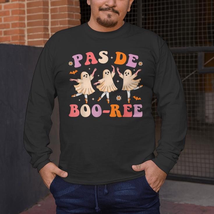 Pas De BOO-Rée Ballet Ghost Dancer Dance Teacher Halloween Men's Long Sleeve T-Shirt, funny design Pas De BOO-Rée Ballet Ghost Dancer Dance Teacher Halloween Men's Long Sleeve T-Shirt, funny design
